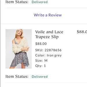 Free people Voile and Lace Trapeze dress